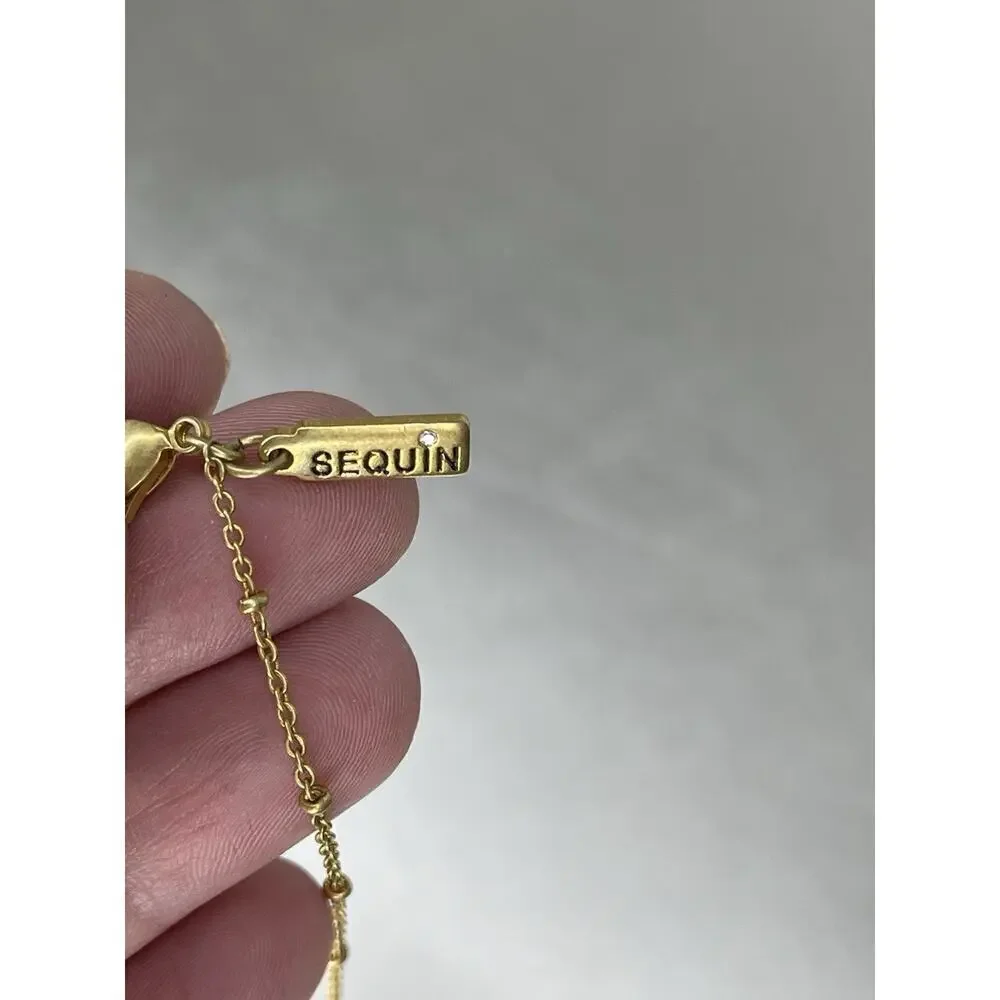 Moon and Sun Gold Oval Necklace Dainty and Minimalist Gold Chain Link Pendant
